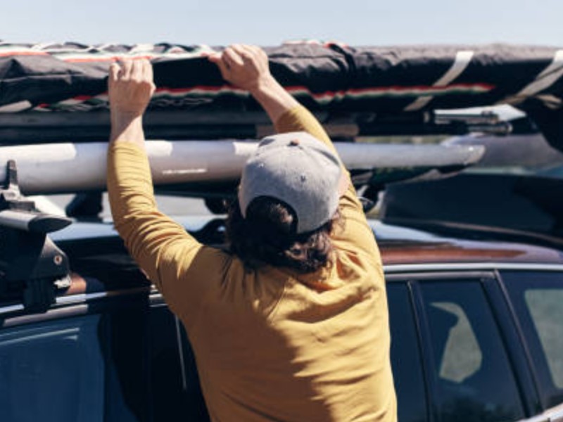 Car roof rack systems for transporting different items.