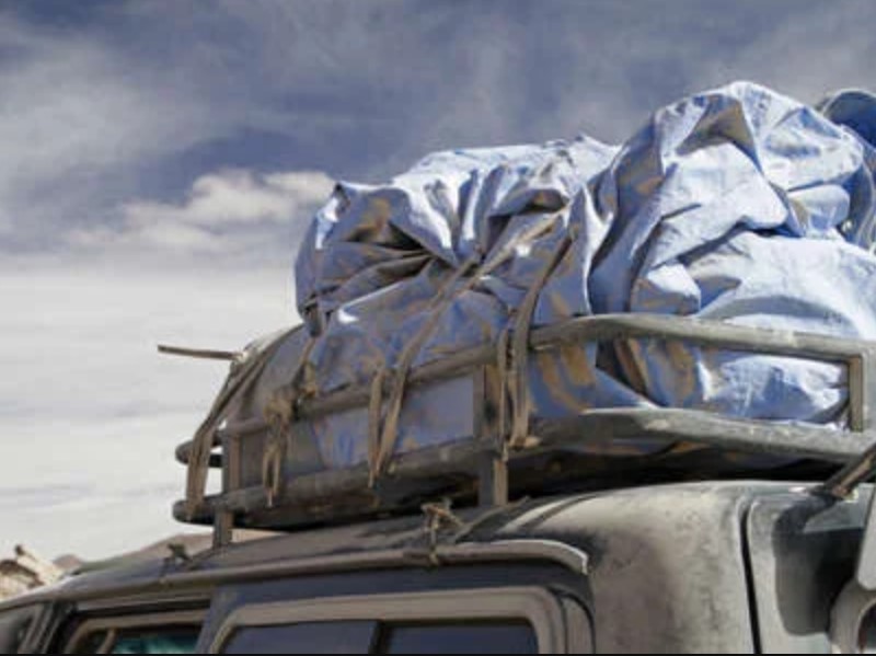 Second hand car roof rack system.